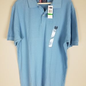 Chaps Light Blue polo NWT Large